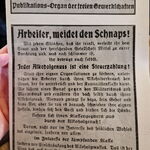 Imitat eines Historischen Flugblatt zum Thema Alkoholkonsum bei Arbeitern (um 1900)